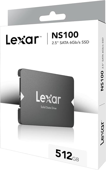 Lexar NS100 512GB 2.5” SATA III Internal SSD, Solid State Drive, Up to 550MB/s Read 512 GB