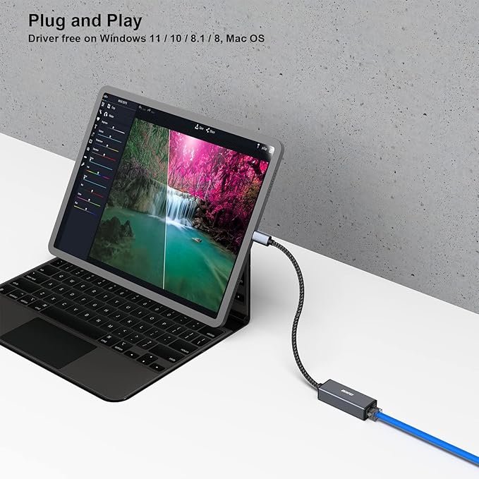 BENFEI USB A/C to RJ45 Adapter New USB 2.0 to 100 Gigabit Ethernet LAN Network Adapter